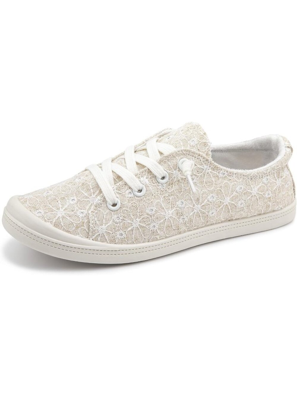 Womens Beige Canvas Slipon Canvas Sneaker Low Top Walking Shoes Fashion Sneakers